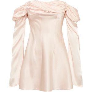 MESHKI Giselle satin pink dress